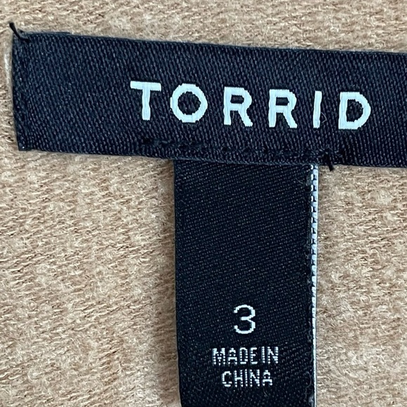 Torrid Women’s Tan Knit Tie Waist Blazer 3X NWT - Picture 6 of 15